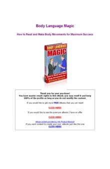 Body Language Magic: How to Read and Make Body Movements for Maximum Success