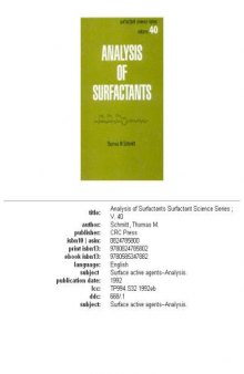 Analysis of surfactants