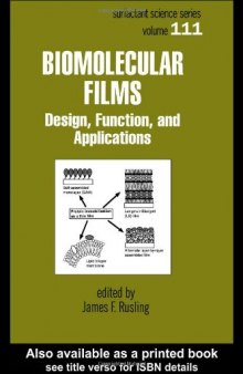 Biomolecular Films Design Function and Applications