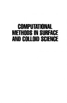 Computational Methods in Surface and Colloid Science