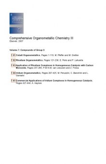 Comprehensive Organometallic Chemistry 3ed Vol 07 Grp 9