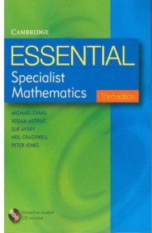 Essential Specialist Mathematics Third Edition with Student CD-ROM 