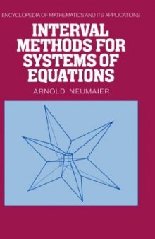 Interval Methods for Systems of Equations (Encyclopedia of Mathematics and its Applications)