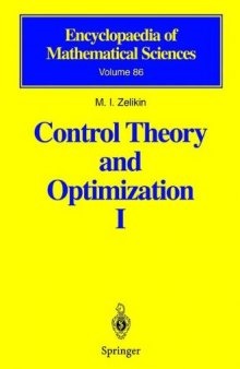 Control Theory and Optimization I: Homogeneous Spaces and the Riccati Equation in the Calculus of Variations (Encyclopaedia of Mathematical Sciences)  