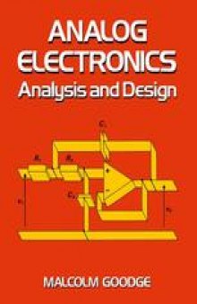 Analog Electronics: Analysis and Design