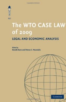 The WTO Case Law of 2009: Legal and Economic Analysis