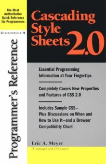 Cascading style sheets 2.0 : programmer's reference