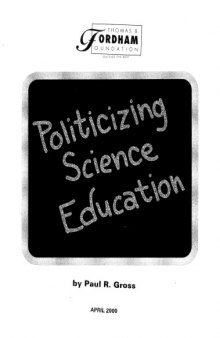 Politicizing Science Education