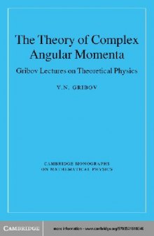 The theory of complex angular momenta: Gribov lectures on theoretical physics