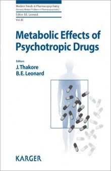 Metabolic Effects of Psychotropic Drugs (Modern Trends in Pharmacopsychiatry Vol 26)