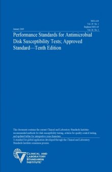 Performance Standards for Antimicrobial Disk Susceptibility Tests; Approved Standard—Tenth Edition.