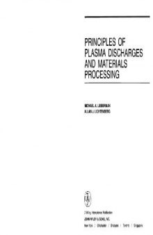Principles of Plasma Discarges and Materials Processing