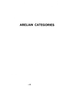 Abelian categories. An introduction to the theory of functors