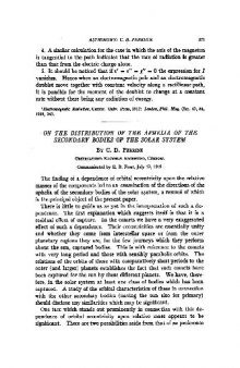 On the Distribution of the Aphelia of the Secondary Bodies of the Solar System (1919)(en)(7s)