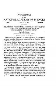 Relation of Preferential Motion and of the Spectral-Class and Magnitude Velocity Progressions to Pro