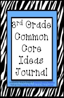 3rd Grade Common Core Standards Journal for Teachers--Blue Zebra