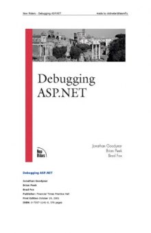 Debugging ASP.NET : Includes index