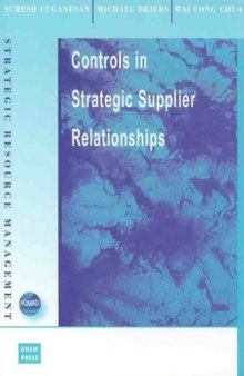 Controls in Strategic Supplier Relationships 