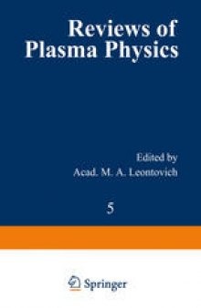 Reviews of Plasma Physics: Volume 5