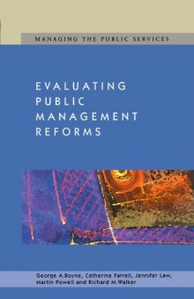 Evaluating Public Management Reforms: Principles and Practice  