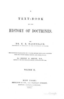 A Text book of the History of Doctrines