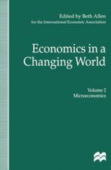 Economics in a Changing World: Volume 2 Microeconomics