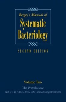 Bergey's Manual of Systematic Bacteriology 2nd Ed Vol 2 Proteobacteria Part B The Gammaproteobacteria