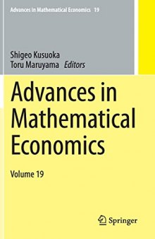 Advances in mathematical economics. Vol.19