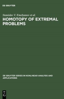 Homotopy of Extremal Problems: Theory and Applications