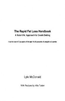 The Rapid Fat Loss Handbook: A Scientific Approach to Crash Dieting