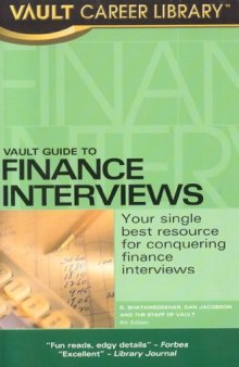 Vault Guide to Finance Interviews
