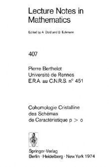 Cohomologie Cristalline des Schemas de Caracteristique p > 0