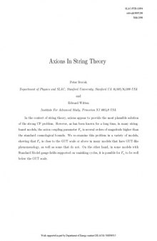 Axions in String Theory