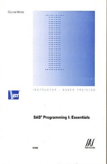 SAS Programming 1: Essentials