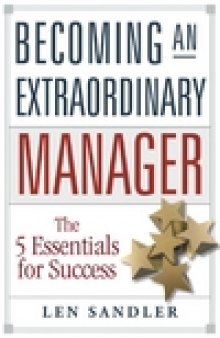 Becoming an Extraordinary Manager