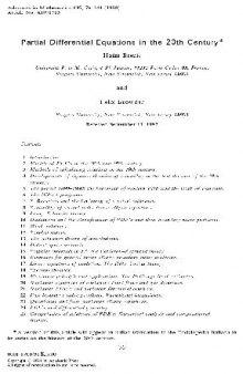 Partial differential equations in the 20th century