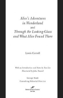 Alice's Adventures in Wonderland and Through the Looking-Glass (Barnes & Noble Classics Series)   