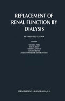 Replacement of Renal Function by Dialysis