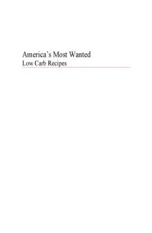 America's Most Wanted Low Carb Recipes
