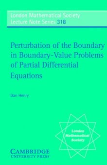 Perturbation of the Boundary in Boundary-Value Problems of Partial Differential Equations 