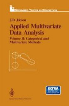 Applied Multivariate Data Analysis: Volume II: Categorical and Multivariate Methods