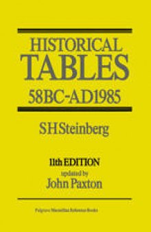 Historical Tables: 58 BC–AD 1985