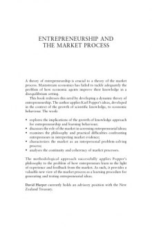 Entrepreneurship and the Market Process: An Enquiry into the Growth of Knowledge (Foundations of the Market Economy)