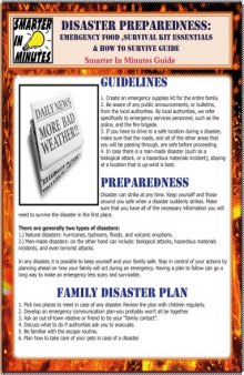 Disaster preparedness