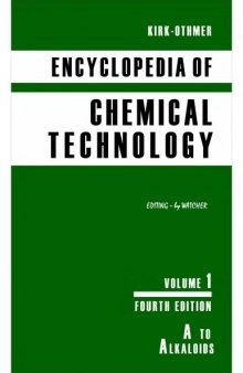 Kirk-Othmer Encyclopedia of Chemical Technology [Vol 01]