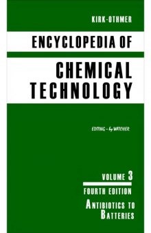 Kirk-Othmer Encyclopedia of Chemical Technology [Vol 03]
