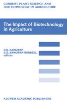 The Impact of Biotechnology on Agriculture: Proceedings of the International Conference: “The Meeting Point Between Fundamental and Applied in vitro Culture Research”, held at Amiens (France), July 10–12, 1989