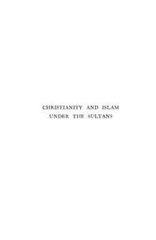 Christianity and Islam Under the Sultans