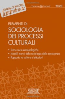 Elementi di sociologia dei processi culturali