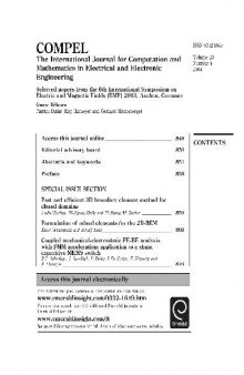[Journal] The International Journal for Computation and Mathematics in Electrical and Electronic Engineering. Volume 23. Number 24